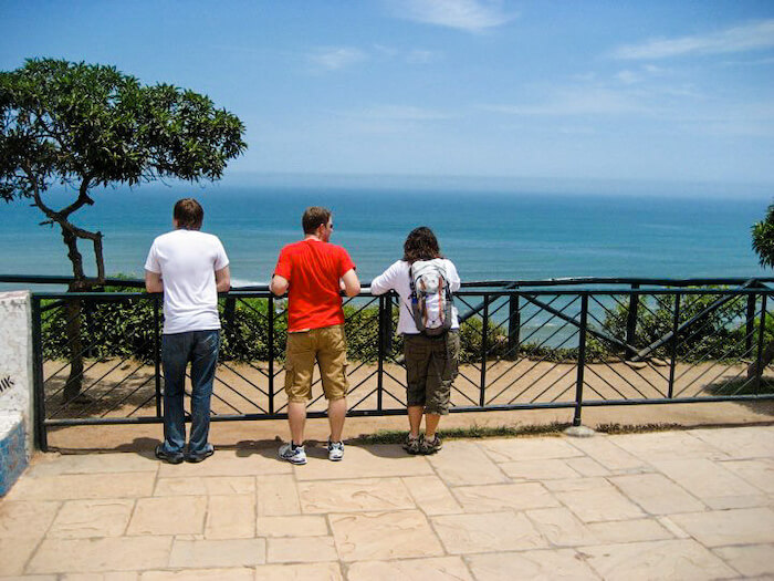 Looking out over Lima and the Pacific Ocean