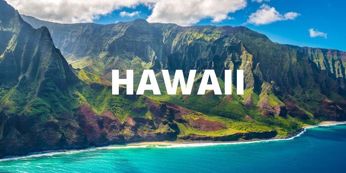 A view from above of HAWAII