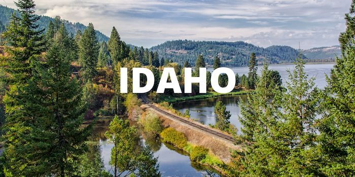 Beautiful forests and IDAHO across the front