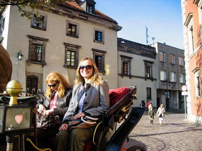 A carriage ride in Warsaw
