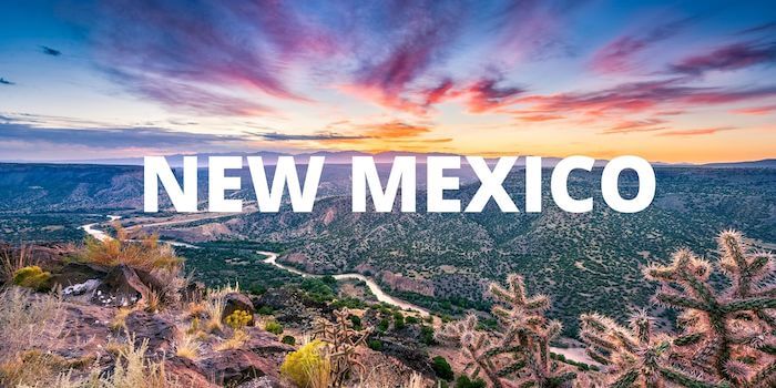 A view from above of a New Mexico town
