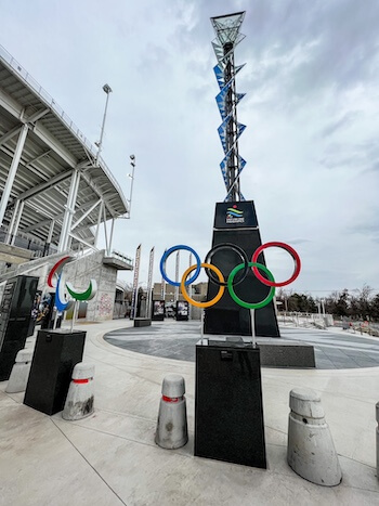 The eternal flame displayed in an Olympic park in Salt Lake City
