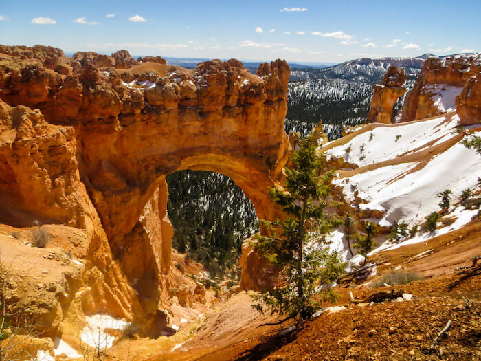 A view of the Natural Bridge in Bryce Canyon National Park