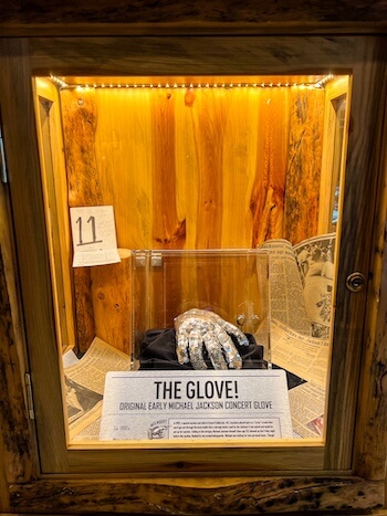 Michael Jackson's glove at Presidential Pawn, one of the quirkiest things to do in Rapid City