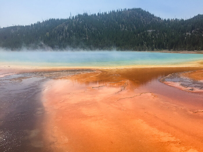 A colorful pool in Yellowstone