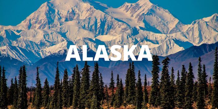 Alaska feature with the mountains in the background