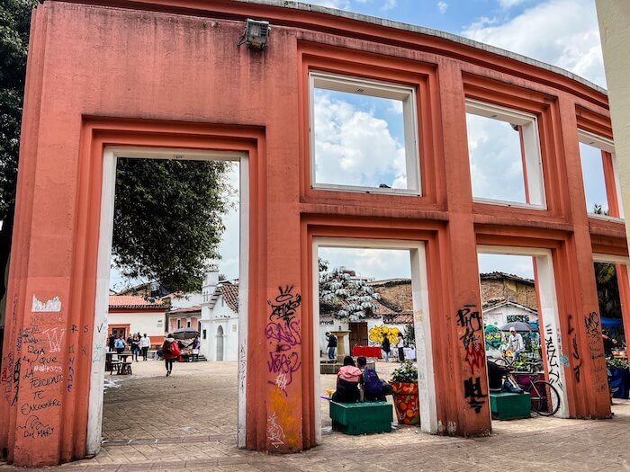 Colorful buildings in Bogotá