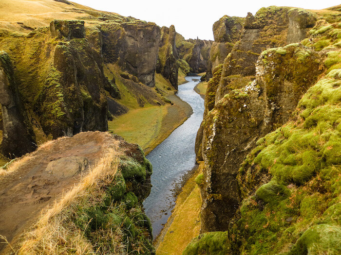 Fjadrargljufur Canyon on an Iceland road trip