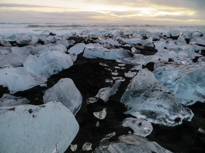 Diamond Beach on an Iceland road trip