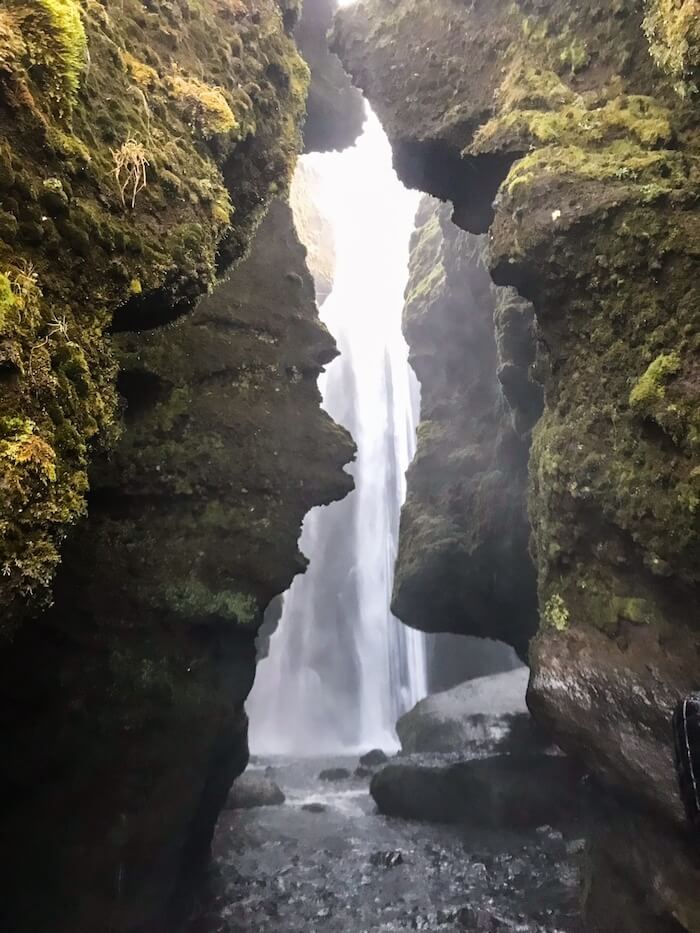 A secret waterfall on an Iceland road trip