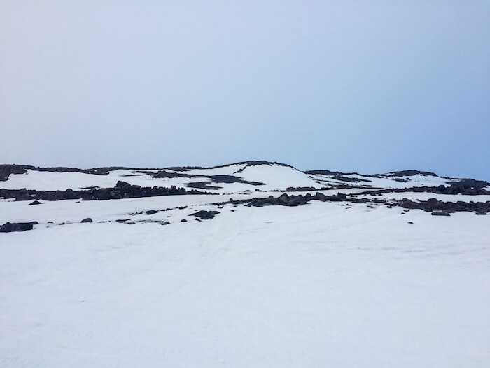 A wintry landscape on an Iceland road trip