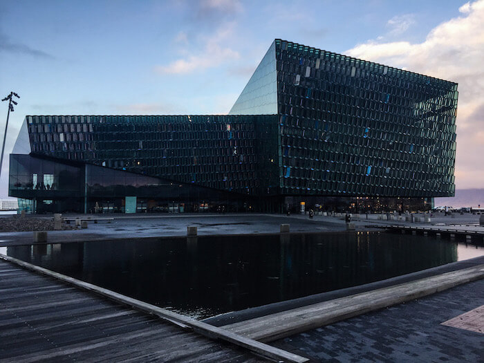 The Harpa concert hall in Reykjavik