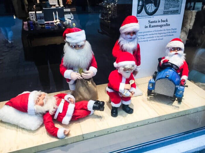 Santas in Old Town Reykjavik