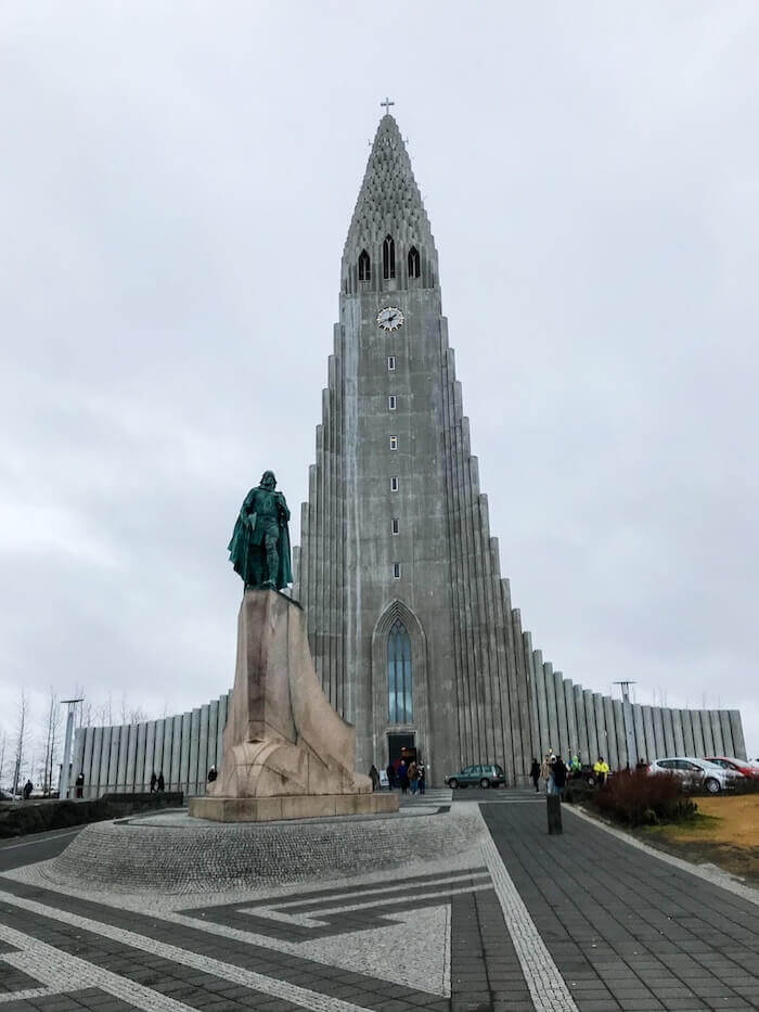 The exterior of Hallgrímskirkja in Reykjavik