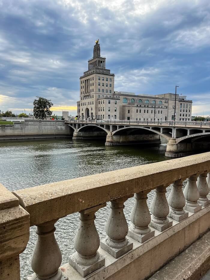 A lovely bridge view in Cedar Rapids, one of the top things to do in Iowa City if you're open to day trips