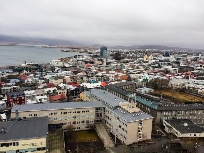 Views from above in Reykjavik, Iceland
