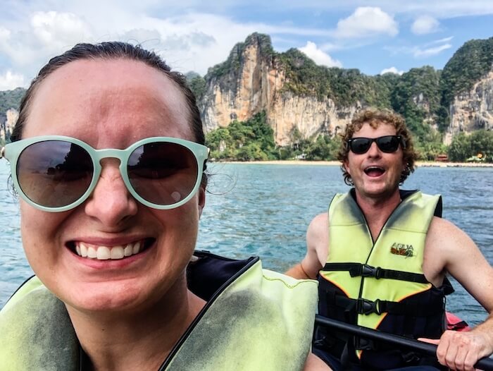 A couple kayaks in Thailand.