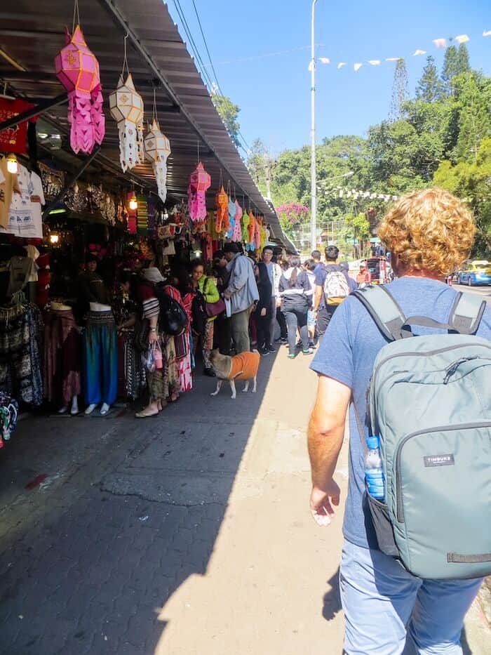 A man shops in Chiang Mai.