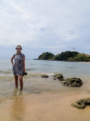 A woman at the beach in Thailand