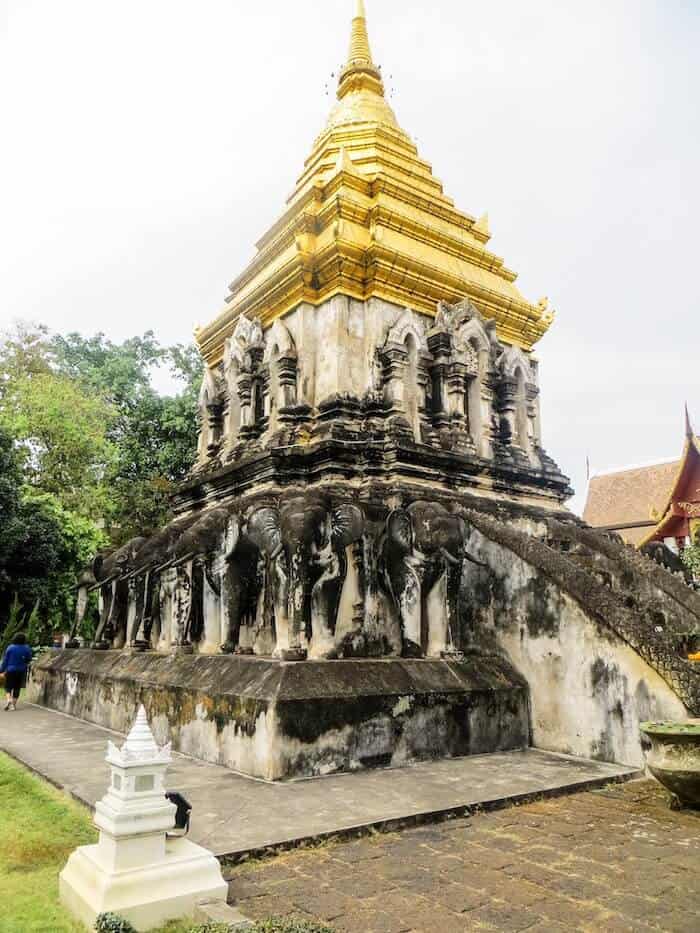 Wat Chiang Man in Chiang Mai, surrounded by elephants