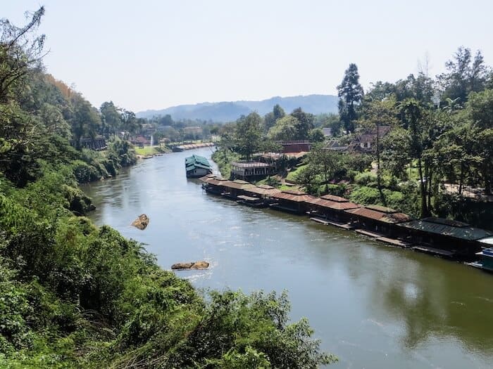 The River Kwai in Thailand from above