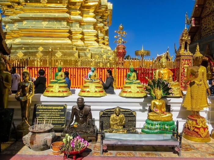Golden Wat Phra That Doi Suthep in Thailand