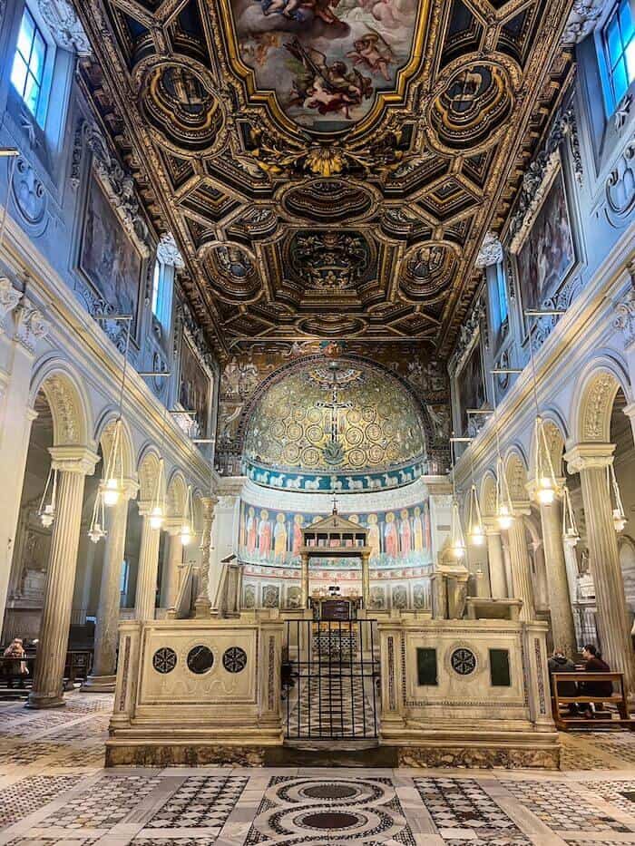 Inside the Basilica of San Clemente in Rome