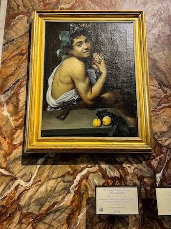 A painting inside the Borghese Gallery and Museum in Rome