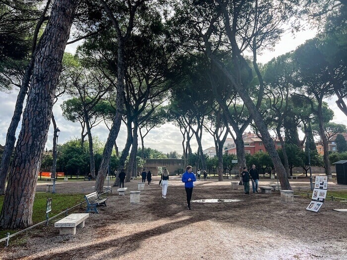 Giardino degli Arancini, a garden that fills with oranges when in season, in Rome