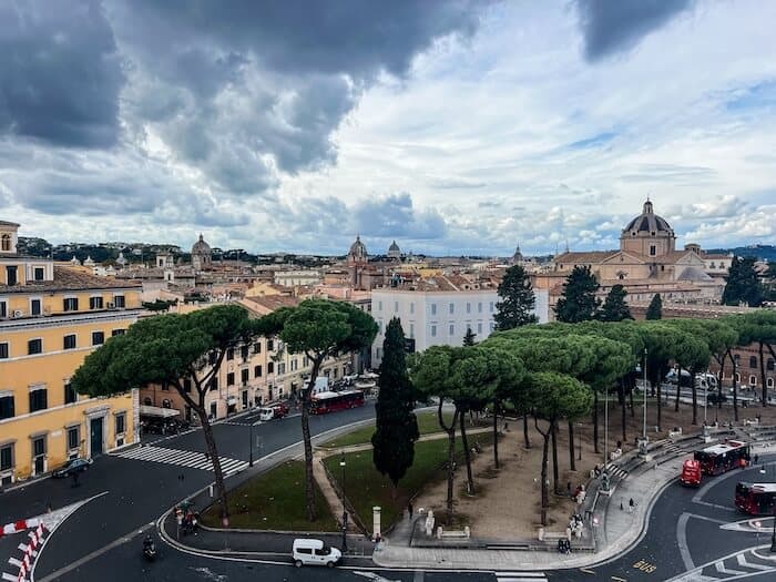 A beautiful panorama from a viewpoint in Rome