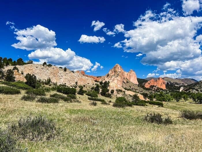Imposing rock formations on Garden of the Gods hikes