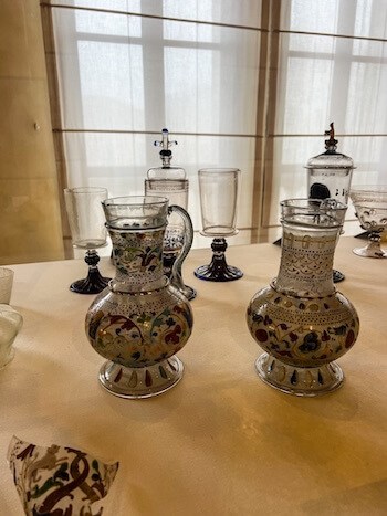 A glass exhibit at the Murano Glass Museum