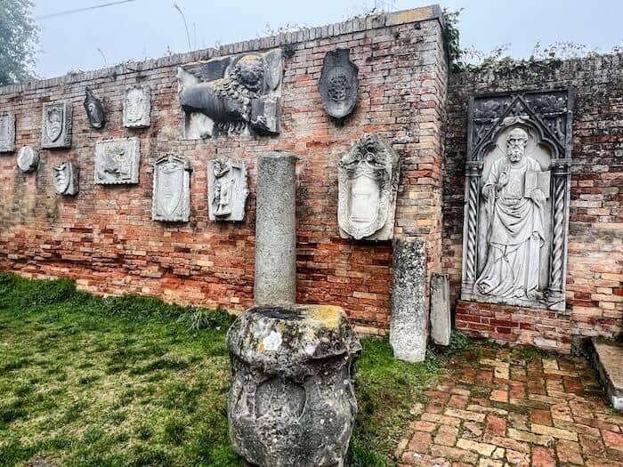 The garden of a museum in Torcello