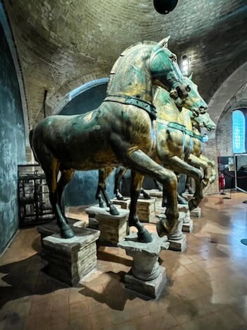 A look at the Horses of Saint Mark in St. Mark's Basilica in Venice