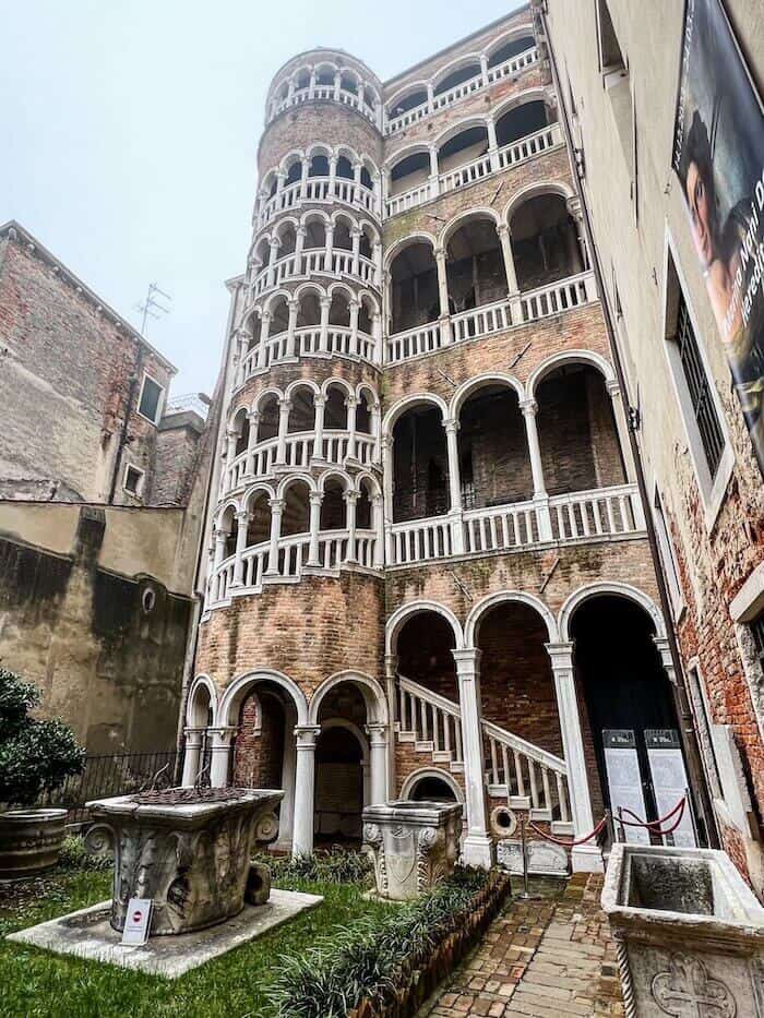 The winding Scala Contarini del Bovolo tower in Venice