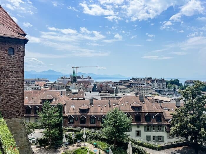 A panorama at the top of a hill in Lausanne, Switzerland
