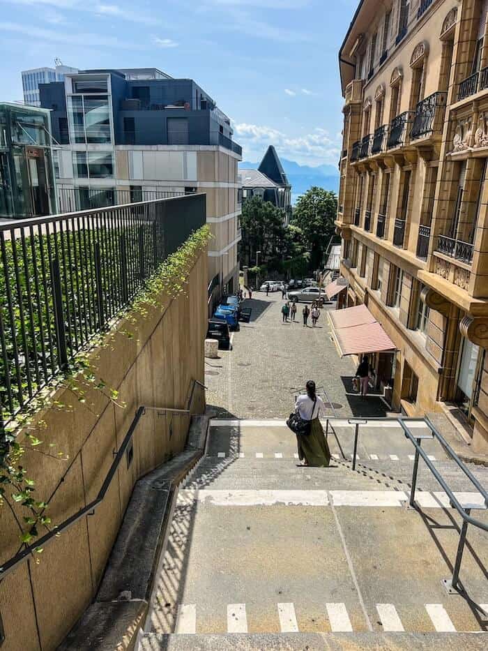 A view from the top of a hill in Lausanne, Switzerland