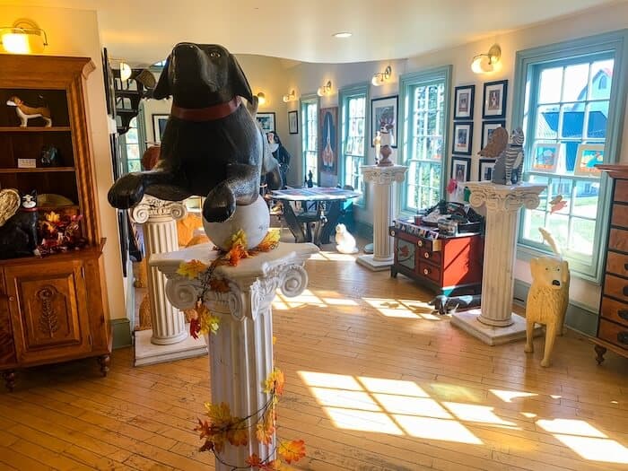 The gallery shop at Dog Mountain in Vermont