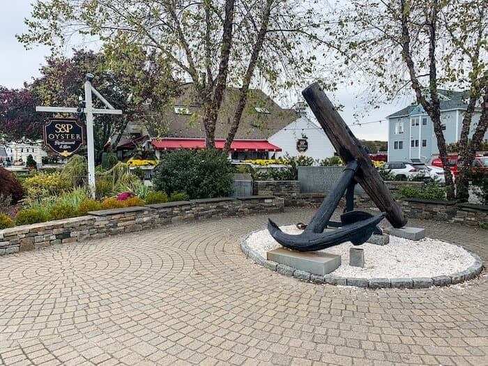An anchor in downtown Mystic