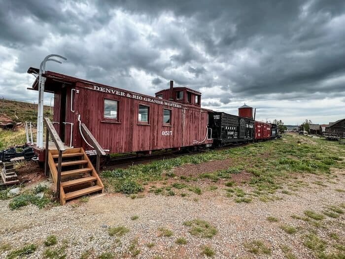 A train exhibit at a Fairplay city museum
