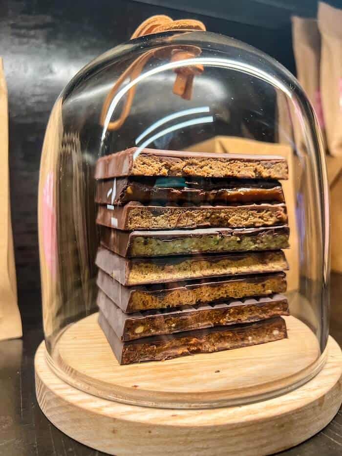 Chocolates in a fancy shop in Paris