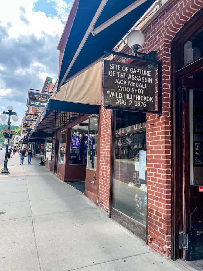 Historical signage in Deadwood
