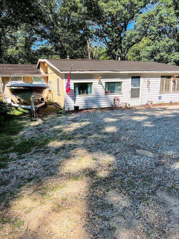 An old trailer home in Lake, Michigan