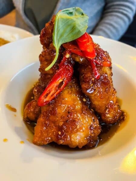 A pile of crispy chicken