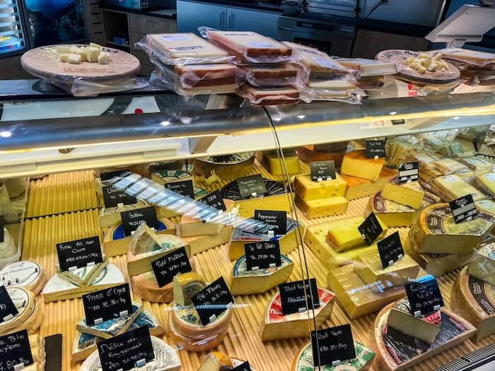 A selection of meats and cheeses at La Maison du Gruyère