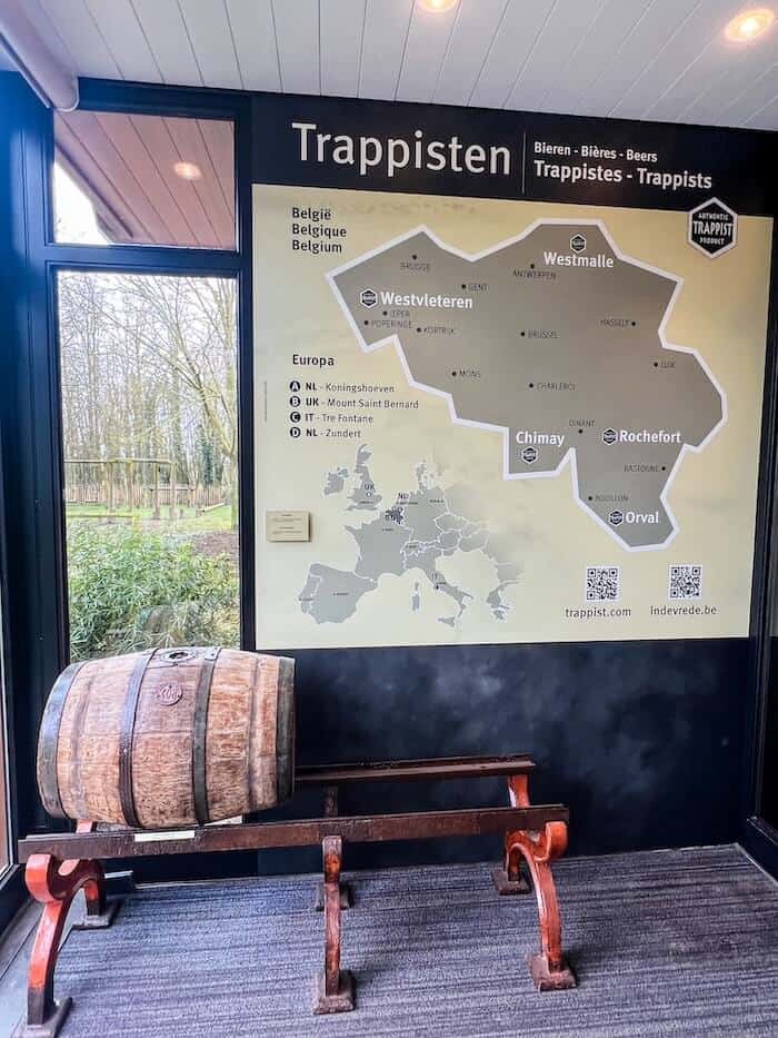 A map of Trappist beers at Westvleteren