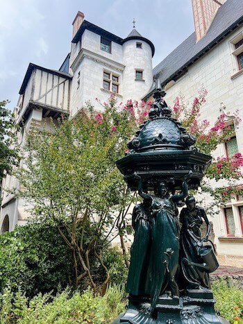 A view of a church garden in Nantes