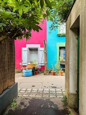 Colorful buildings in Trentemoult in Nantes