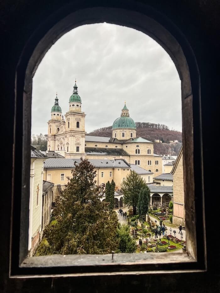 A viewpoint at St. Peter's Abbey in Salzburg