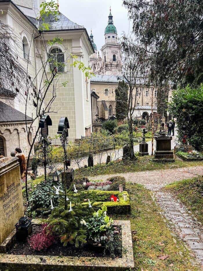 The atmospheric cemetery at St. Peter's Abbey in Salzburg